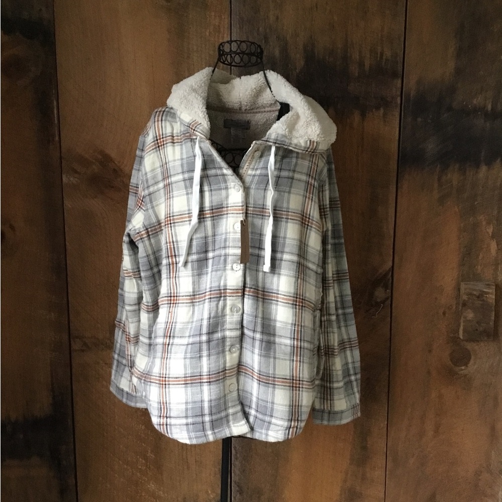 Carbon 2 Cobalt Fleece Shacket NWT